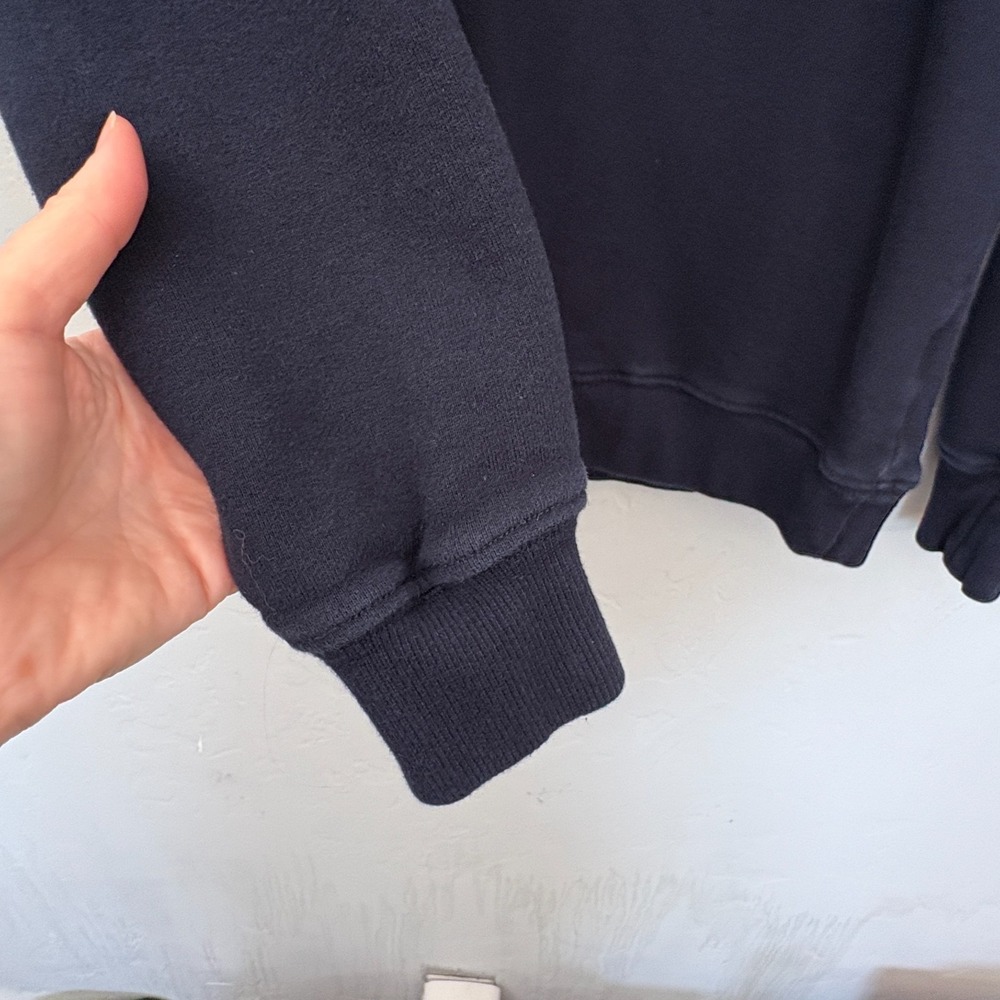 Mother The Champ MX Sweatshirt Women Medium Navy Blue Pullover Long Sleeve Flaw - Picture 5 of 16